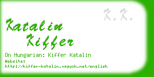 katalin kiffer business card